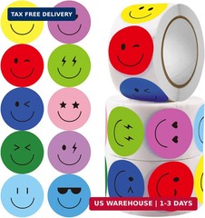 1500Pcs Smiley Face Stickers for Kids Sticker Rolls | Reward Stickers for Kids,