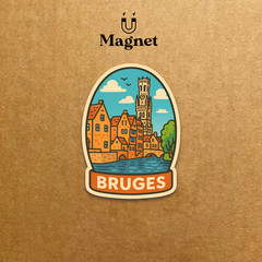 Bruges Magnet | Travel Magnet | Fridge Magnet