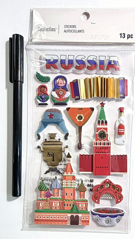 Russia Stickers Scrapbooking Card Journal Planner Recollections