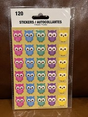 Greenbrier International Tri-Coastal Design OWL Stickers 4 sheets 120 Count