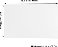 50 Sheets White Chipboard 11.6×15.5 Inch 30pt Medium Weight Cardboard Art