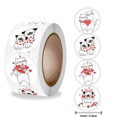 40 DOG CAT ANIMAL KIDS ENVELOPE SEALS LABELS STICKERS 1″ ROUND FAST SHIPPING