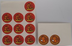 Vintage Garfield Scratch ‘n Sniff Stickers 10 Lasagna + 2 Chocolate Open Package