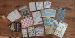 Vintage Retro Sticker Large Variety Lot Partially Used As Shown Scrapbooking