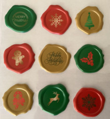 Christmas Faux Wax Seal Stickers