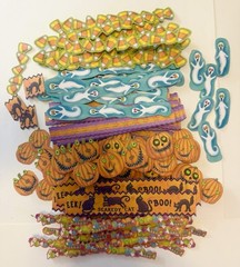 K&Company Halloween Scrapbook Adhesive Borders Huge Lot 75 pcs ++ Tim Coffey