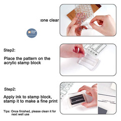 WeiMeet 4 Pieces Stamp 7.5 x cm, 5 x 5 3.8 x 2.5 x cm