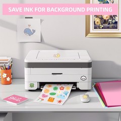 40 Sheets Heavyweight A4 Printable Sticker Paper – Self-Adhesive, 20 Colors, 250