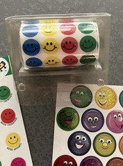 Vintage Hallmark Stickeroni Stickers Colorful Smiley Face Prism Reward Lot