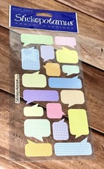 SP-BU-03 Stickopotamus BUBBLE PATTERN PHOTO CAPTIONS FOR JOURNALING & SCRAPBOOK