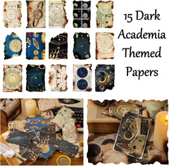 Vintage Aesthetic Scrapbook Supplies Kit with Scrapbook Paper, Stickers for Scra