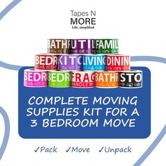 Home Moving Labels – 600 Color-Coded Stickers (50 Each for 12 Rooms) – Organize