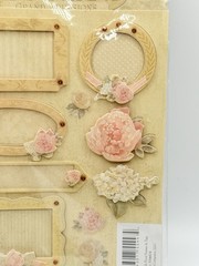K&Co Isabella Frames & Tags Stickers Scrapbook Adhesions Floral