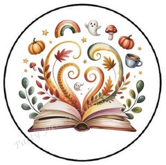 WHIMISICAL FALL FAIRY TALE AUTUMN ENVELOPE SEALS LABELS STICKERS PARTY FAVORS