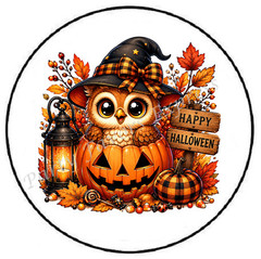 HAPPY HALLOWEEN OWL ENVELOPE SEALS LABELS STICKERS PARTY FAVORS
