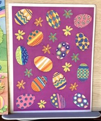 Mixed Lot of 3 Vintage Easter Sticker Sheets Hallmark & AGC Glitter Eggs Chicks