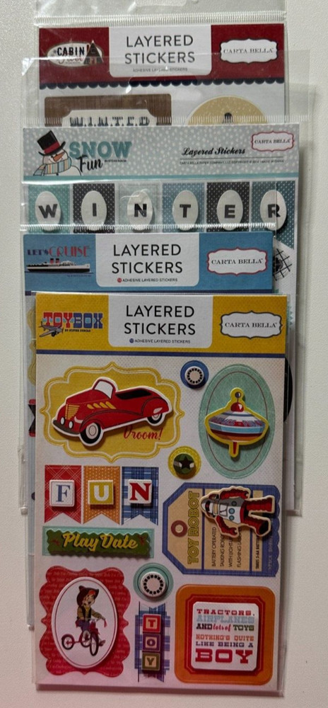 Carta Bella Adhesive Layered Stickers-Variations Available-You Choose