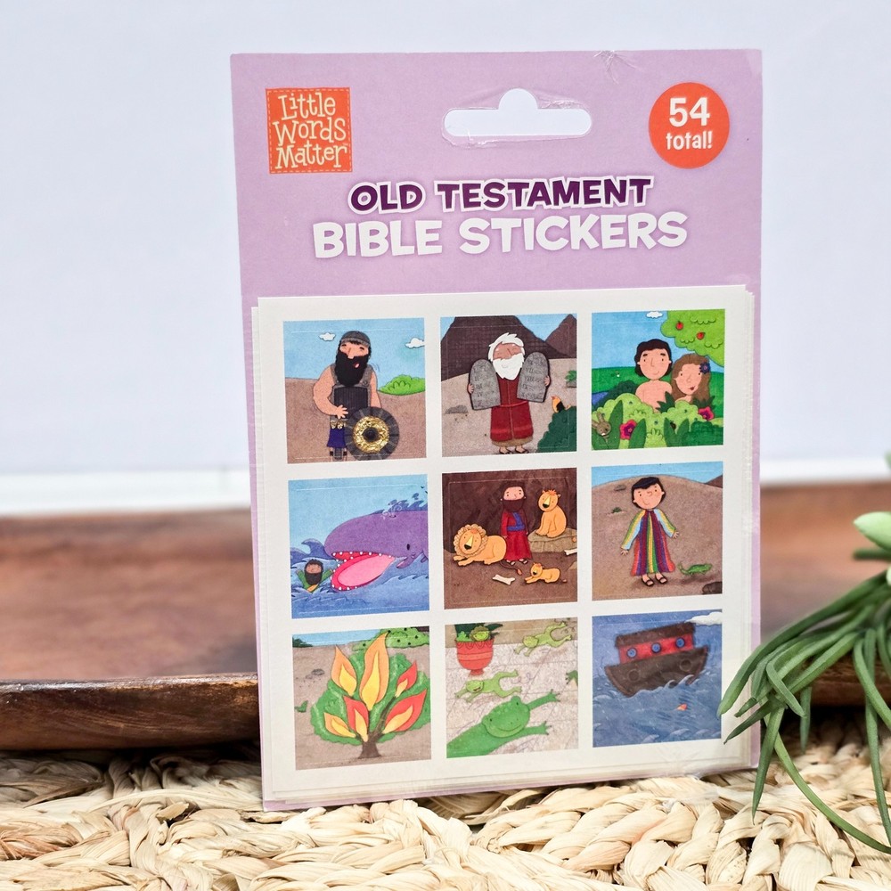 ✟ Little Words Matter Old Testament Bible Stickers 54 Pcs Kids Faith Sticker Set
