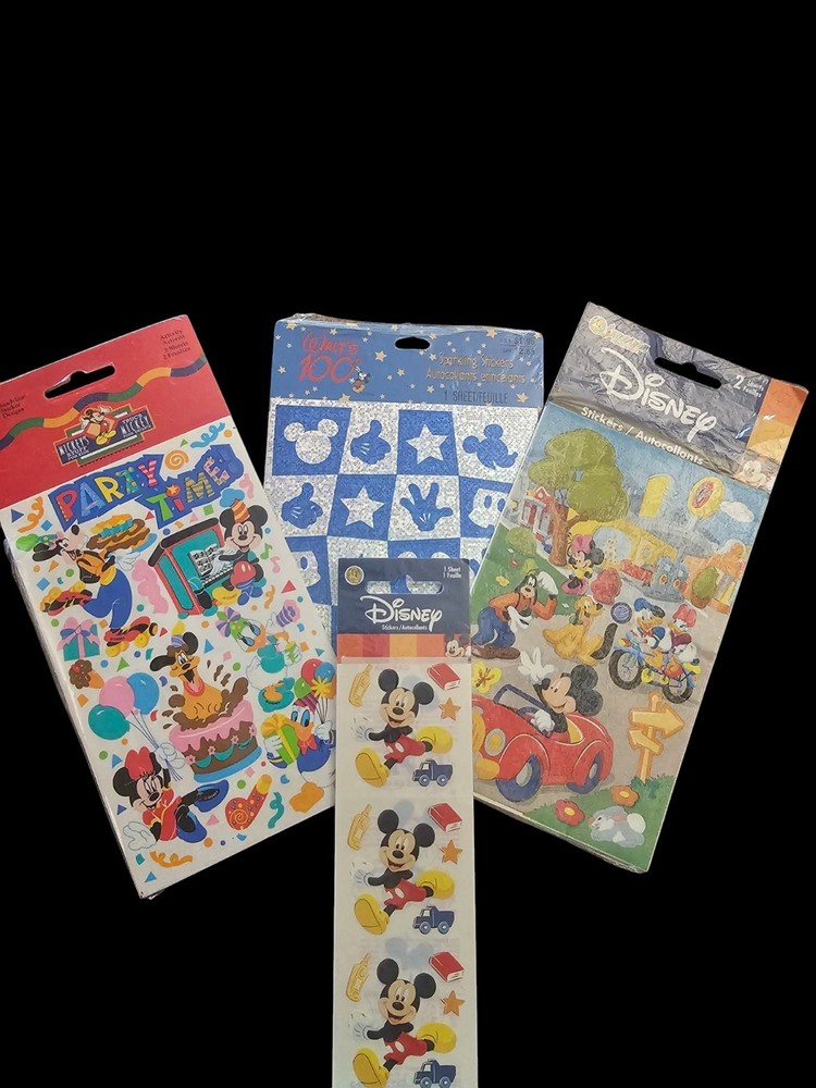 Vintage Disney Sandylion Stickers NEW/SEALED (6 Sheets) 4 Packs MICKEY & FRIENDS
