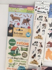Lot of 20+ Dog Sticker Sheets New Nicole Sticko StckyPix Cardstock & Others