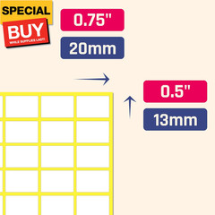 (900 Pack) 0.75″ x 0.5″ – Price Stickers, Small White Labels Stickers