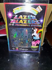 VINTAGE HASBRO LAZER BLAZERS MY LITTLE PONY 3D HOLOGRAPHIC STICKERS NEW SEALED