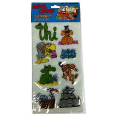 Animal Crackers Soft’N Puffy Sticker Sheet Sealed Vintage 1982 Gordy