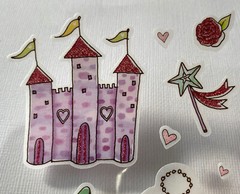 FAIRYTALE PRINCESS Vellum Sticker(13pc)Creative Touch•Castle•Dress•Going To Ball
