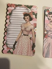 2 mid-century, ladies, junk journal, large tags or large cards￼