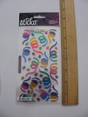 Sticko Stickers Prismatic CONFETTI Party 39 Pieces NIP