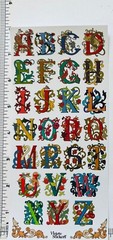 Violette Vintage Alphabet ABC Letters Stickers Scrapbook Craft Planner Supply