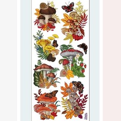 Violette Stickers – Mushrooms – 1 Mushroom Terrarium Sticker Sheet – Scrapbooks