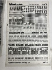 Letraset Symbols Registered Trademarks And Copyrights – 10 Sheets
