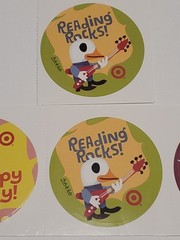 NEW Stickers Made For Target Stores Reading Rocks! Happy Bookday Book It Up