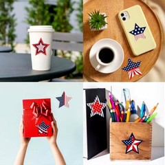 500 Pcs 4th of July Patriotic Stickers 1.5Inch American Flag Sticker USA Four…