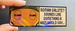 GI Robot Roman Salute Holographic Sticker