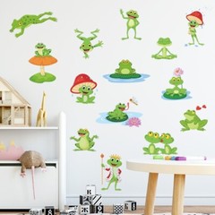 FUN FROGS STICKERS 20 pcs, Waterproof-Laptop Car Phone Fridge Water-Bottle Bike