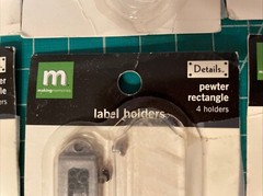 Lot of Making Memories Pewter Rectangle Label Holders 20 PC Scrapbooking Crafts