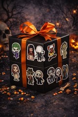 Halloween Horror Characters Sticker Set – 24 Piece