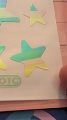 Vintage Stickers Mother Of Pearl Rainbow Striped Stars OTC Taiwan New Pack