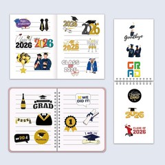 50Pcs Graduation Stickers 2026 College Class of 2026 Stickers for Graduation Dec