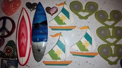 Lot of 45 Palm Trees Sailboats Sunglasses Hearts Surfboards for Crafting