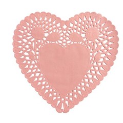 Pink Heart Doilies Paper Romance Valentine’s Day Ephemera 30 Plus Crafts mq Junk