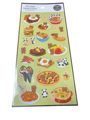 Japanese Food Sticker Set 5 Sheets Washi & Glossy Paper Kawaii Made in Japan