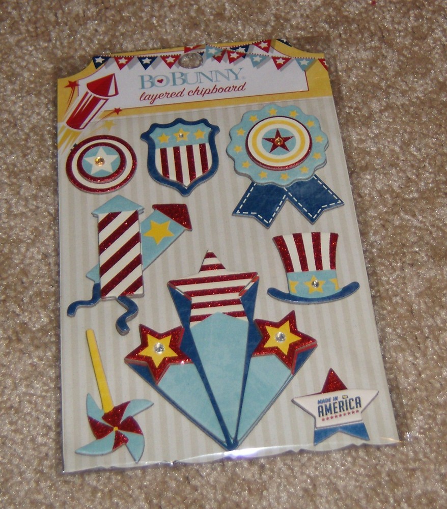 Bo Bunny Layered Chipboard ~ Firecracker Collection