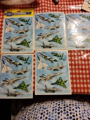 Vintage Ambassador/Hallmark Cards Fighter Jet Stickers 5 Sheets 1988