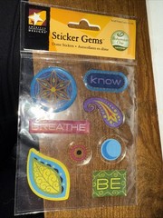 American Traditional Design Sticker Gems Bohemian St-0523 Breathe