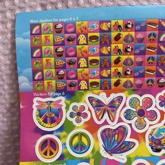 Vtg Lisa Frank Cassie Butterfly Treats Fashion Peace Panda Flowers Mini Sticker