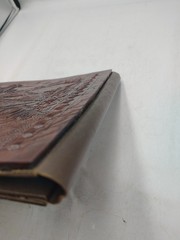 VTG Ecuador Hand Tooled Leather Photo Album Scrapbook 12×9 Landscape Scene