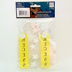 ~NEW~2 «RECESS» Yellow Ribbons 2Green+2Purple+2Blue Stars Scrapbook 3-D Stickers
